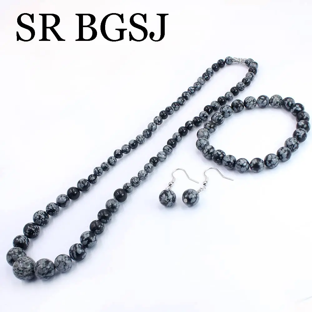 

Бесплатная доставка, натуральные снежинки, драгоценные камни, женские чокеры, градиентное ожерелье, браслет, женский подарок, набор ювелирн...