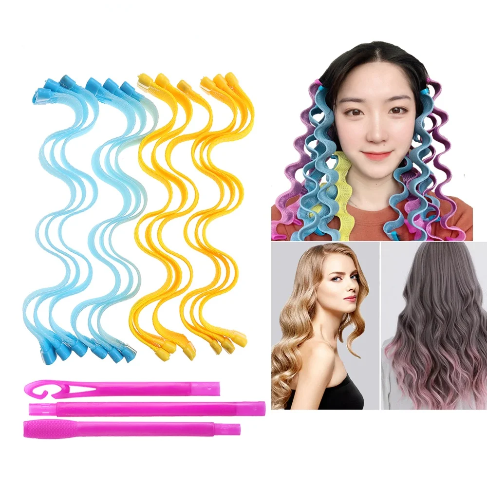 

NEW 12PCS Magic Hair Curlers 25 30 45CM DIY Portable Hairstyle Rollers Sticks Durable Beauty Makeup Curling Hair Styling Tools