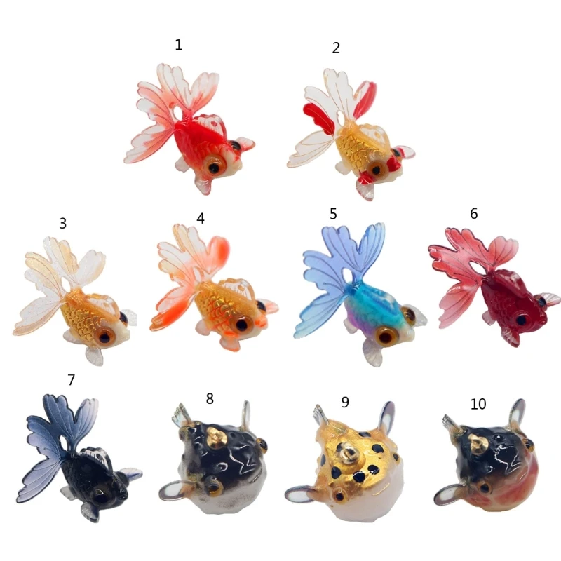 

5 Pieces Fish Pendants Jewelry Making Pendants Small Fish Pendants for DIY