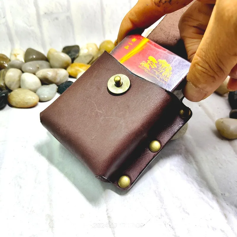 Blongk кожаная мужская поясная сумка ручной работы с заклепками и здоровым