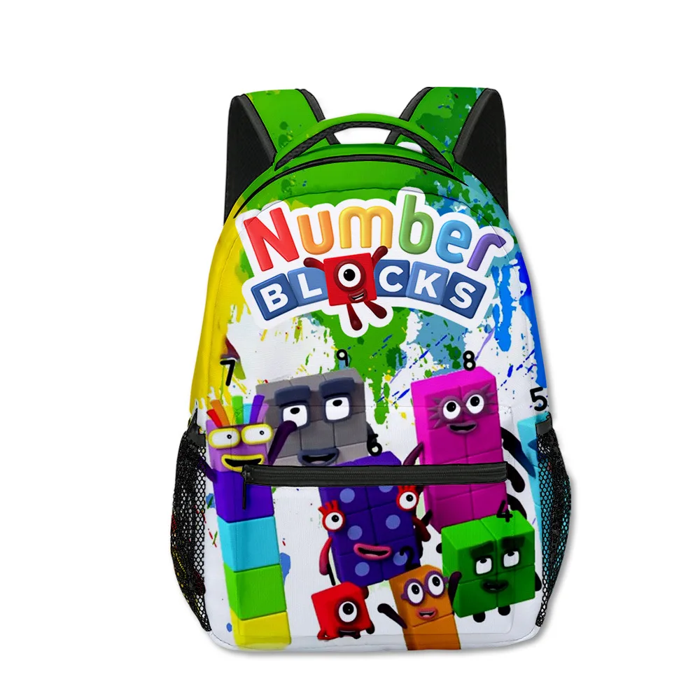 

Digital Blocks NumberBlocks Primary and Middle School Student School Bags for Puzzle Filling Enlightenment Students Meal Bag