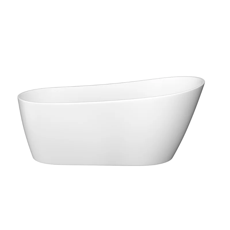 

Acrylic Alcove Freestanding Soaking Bathtub-63‘’ White Acrylic [US Stock]