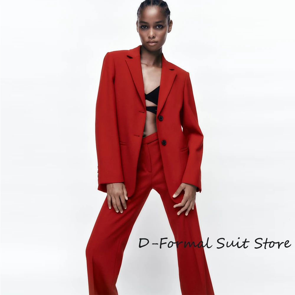 African Large Size Custom Women Suit Two-piece Business Office Ladies Suit Set Fashion Single Breasted Suit Pants Set