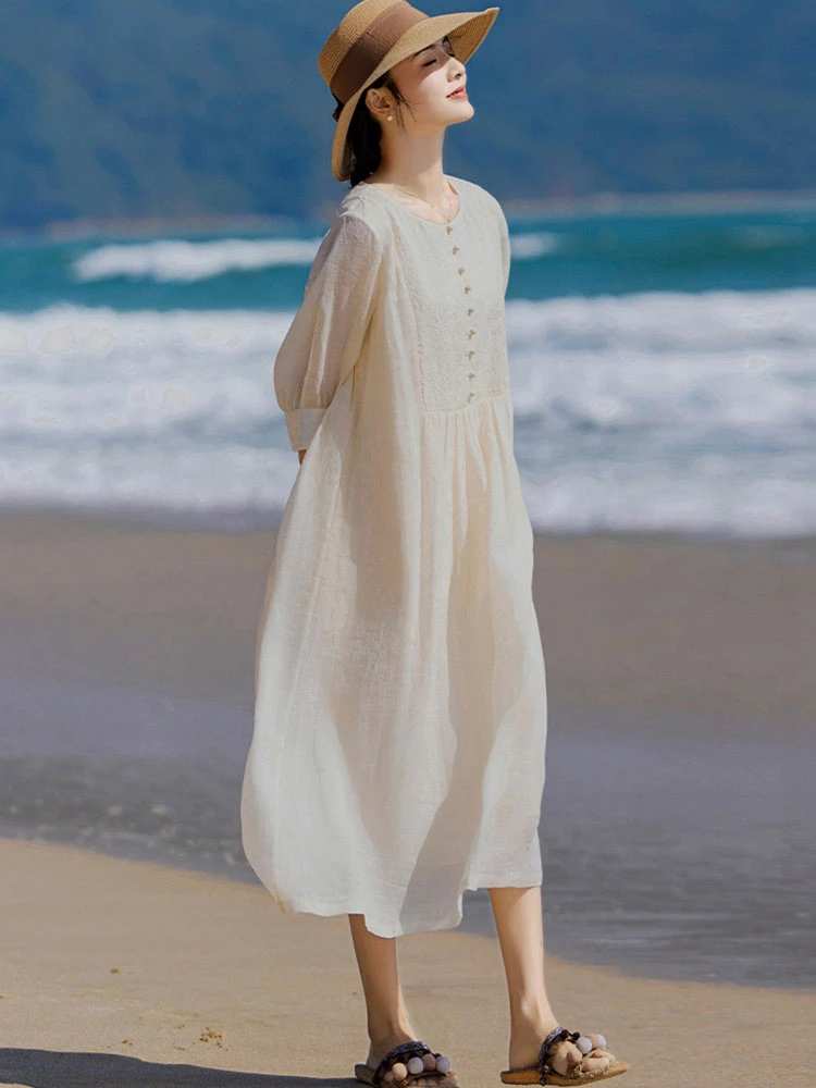 Высококачественное женское платье с вышивкой Рами весна-лето 2024 Новое