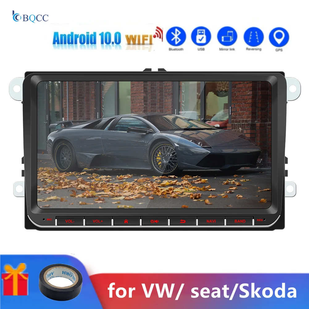 2 Din Android 10 автомобильный мультимедийный плеер Carplay для