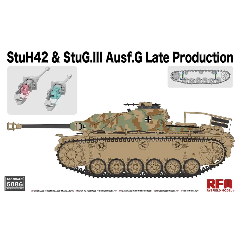 РЕФЕЙАЛЬНАЯ МОДЕЛЬ RFM RM-5086 1/35 StuH42 &amp StuG.III Ausf.G Late Production - Набор масштабных моделей