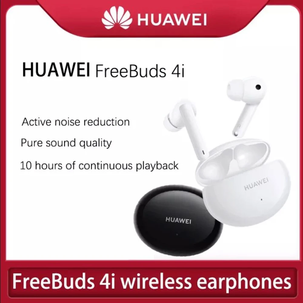 

HUAWEI FREEBUDS 4i Wireless Headphones 10 Hours PlayBack Quick Charge Active Noise Cancellation Bluetooth Earphones Headset