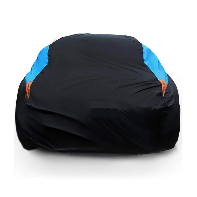 

Universal Sedan Waterproof Car Cover All weather Snowproof UV Proof Windproof Outdoor UV Car Zipper Design Black Car Case Cover