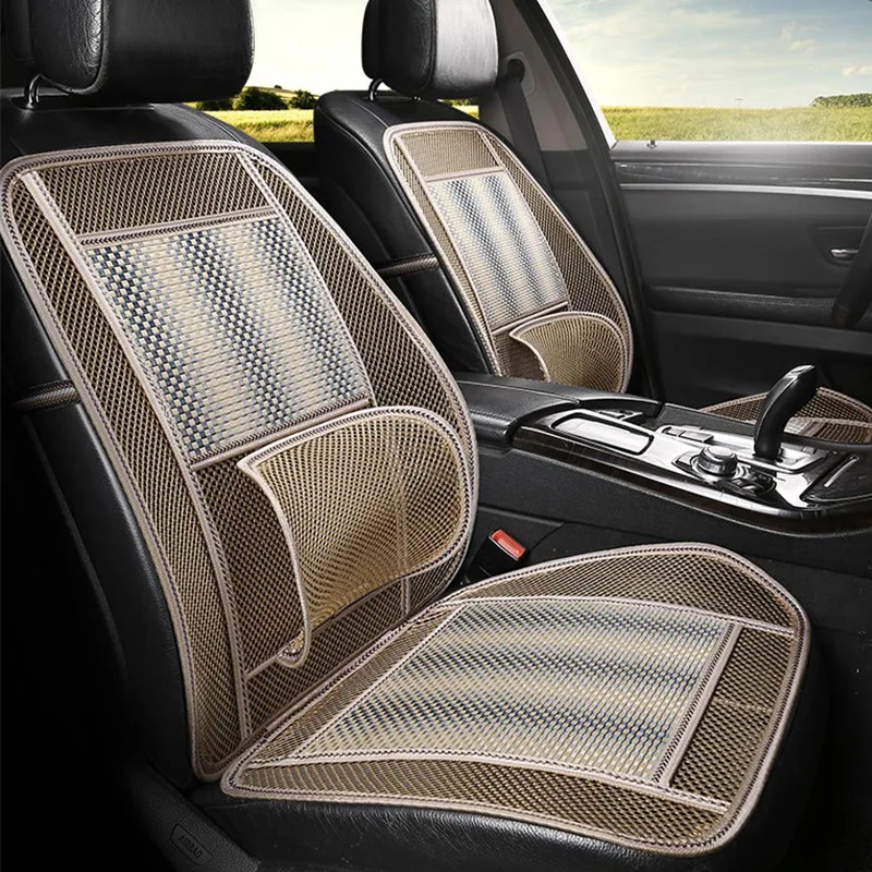 

Universal Breathable Waist Massage Pad Car Seat Cushion Cooling Mat Car Conjoined Steel Bamboo Silk Pad Mesh Back Lumbar Cushion