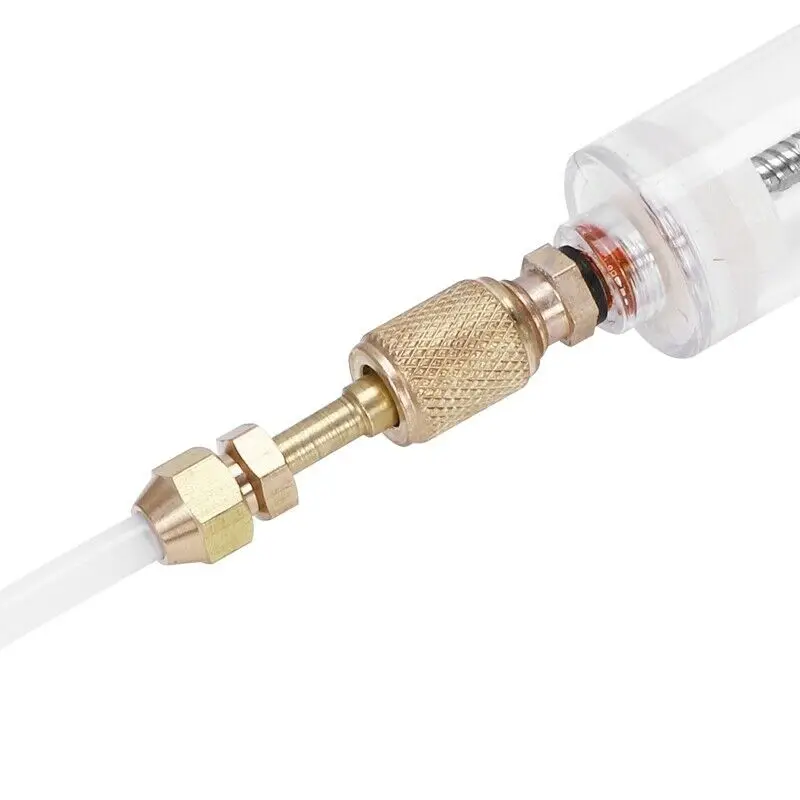 

30ML Filler Steel + Brass + Rubber Oil / Paint Fabric 30ml Injector 1/4 Inch SAE R134a With Low Side Quick Hit