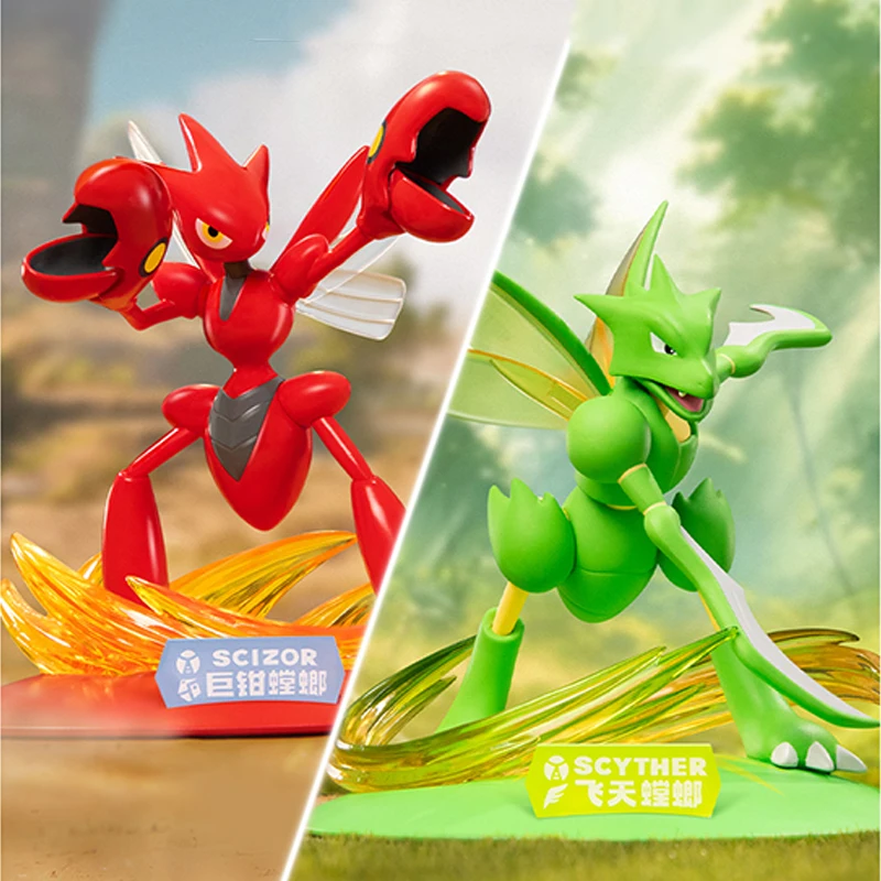 Подлинная забавная фигурка Pokemon Scyther Scizor аниме модель игрушки подарок на день