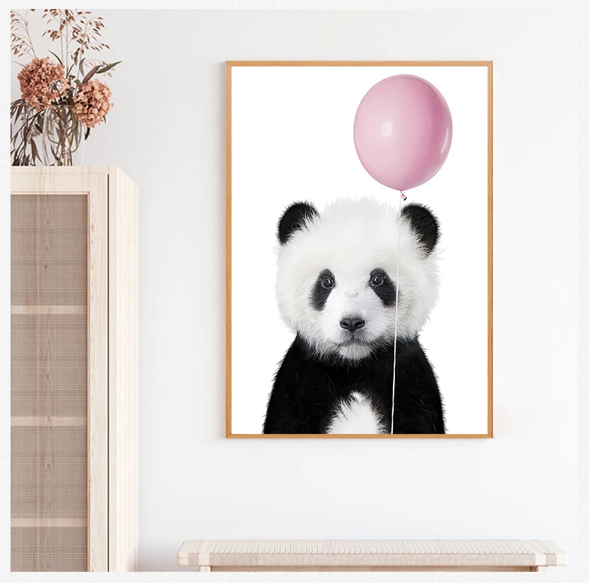 Настенное искусство картина Декор милый розовый воздушный шар подарок на