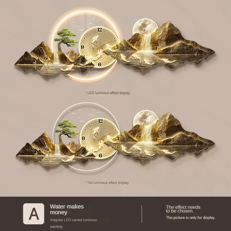 

Дизайнерские настенные часы для гостиной, светодиодные эстетические минималистичные настенные часы, бесшумные модные скандинавские часы, настенное украшение для дома