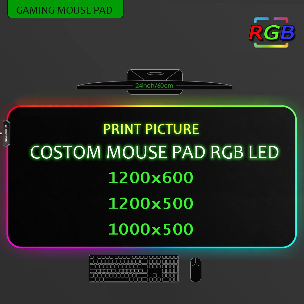RGB Custom Playmat Slipmat 1200x600 Large Mouse Pad Rgb Desk Mat Mesa Gamer Gaming Keyboard Led Xxxl Mouse Mat Mouse Pc 1200x500