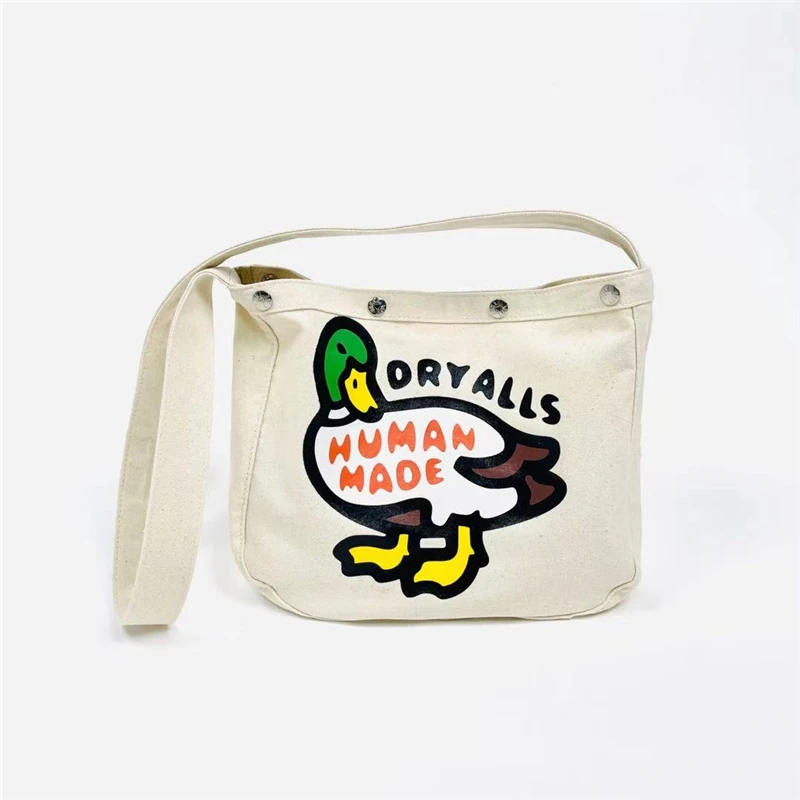 HUMAN MADE Bag Men Women Best Quality HUMAN MADE Duck Shoulder Messenger Bag Couple Canvas Casual Bag