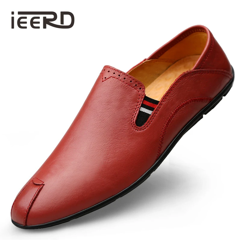 

Super Comfortable Slip On Men Loafers Breathable Cow Leather Shoes Casual Men Flats Hot Sale Soft Driving Shoes Moccasins