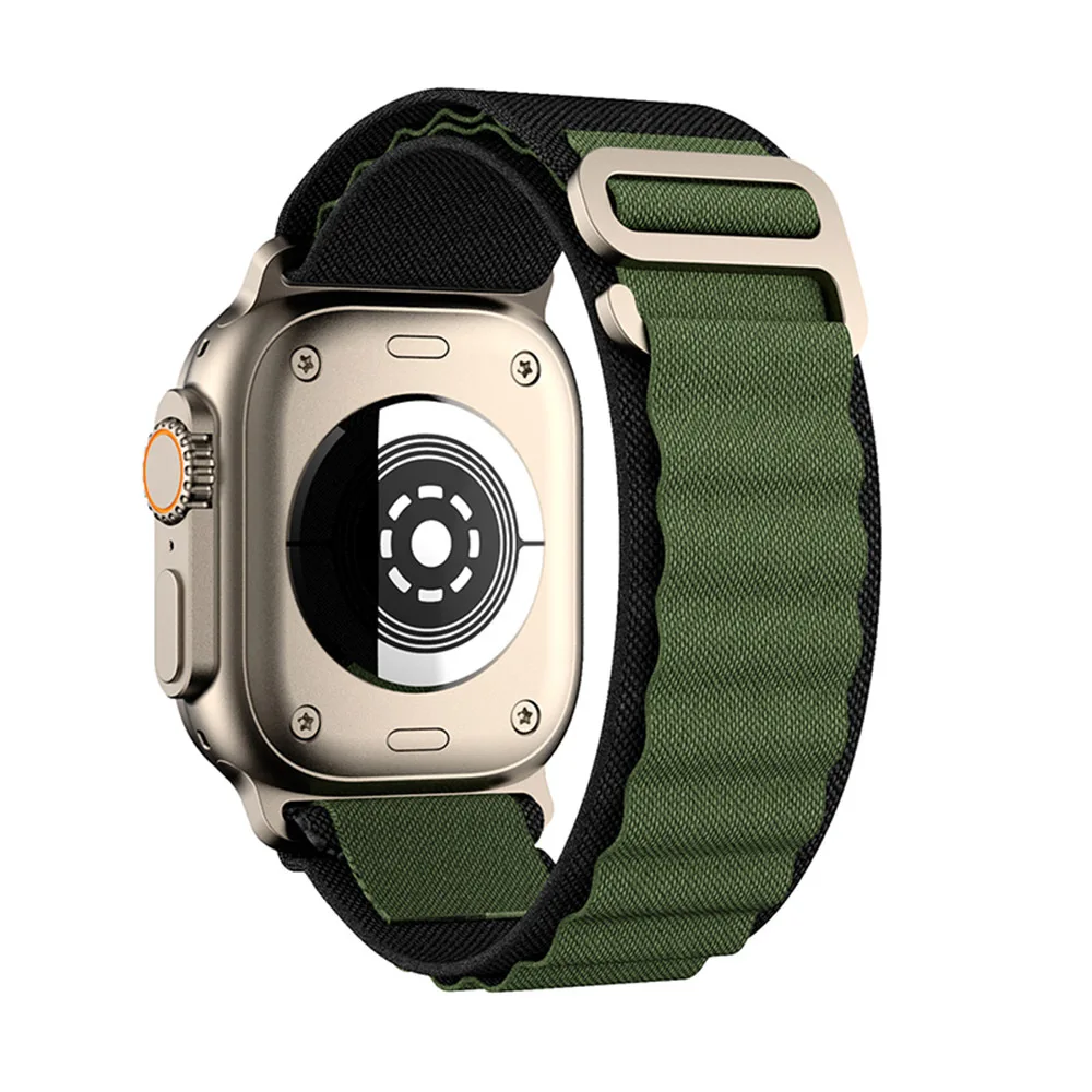 Nylon Loop Strap For Apple Watch 8 7 se 6 5 44mm 40mm Band 41 45 mm Bracelet For Apple Watch Ultra Band 49mm 4 3 38mm 42mm bands