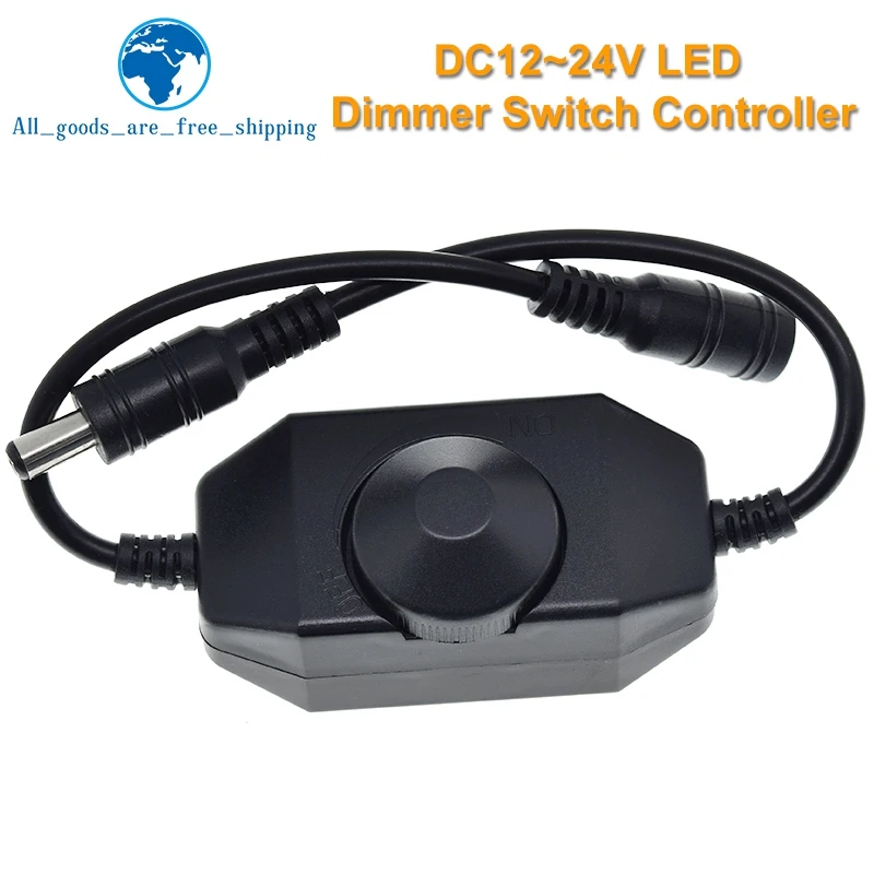 

TZT 1/3 шт. светодиодный диммер, регулятор регулировки яркости для 3528 5050 5730 5630, одноцветная полоса света постоянного тока 12 В 24 В, черный