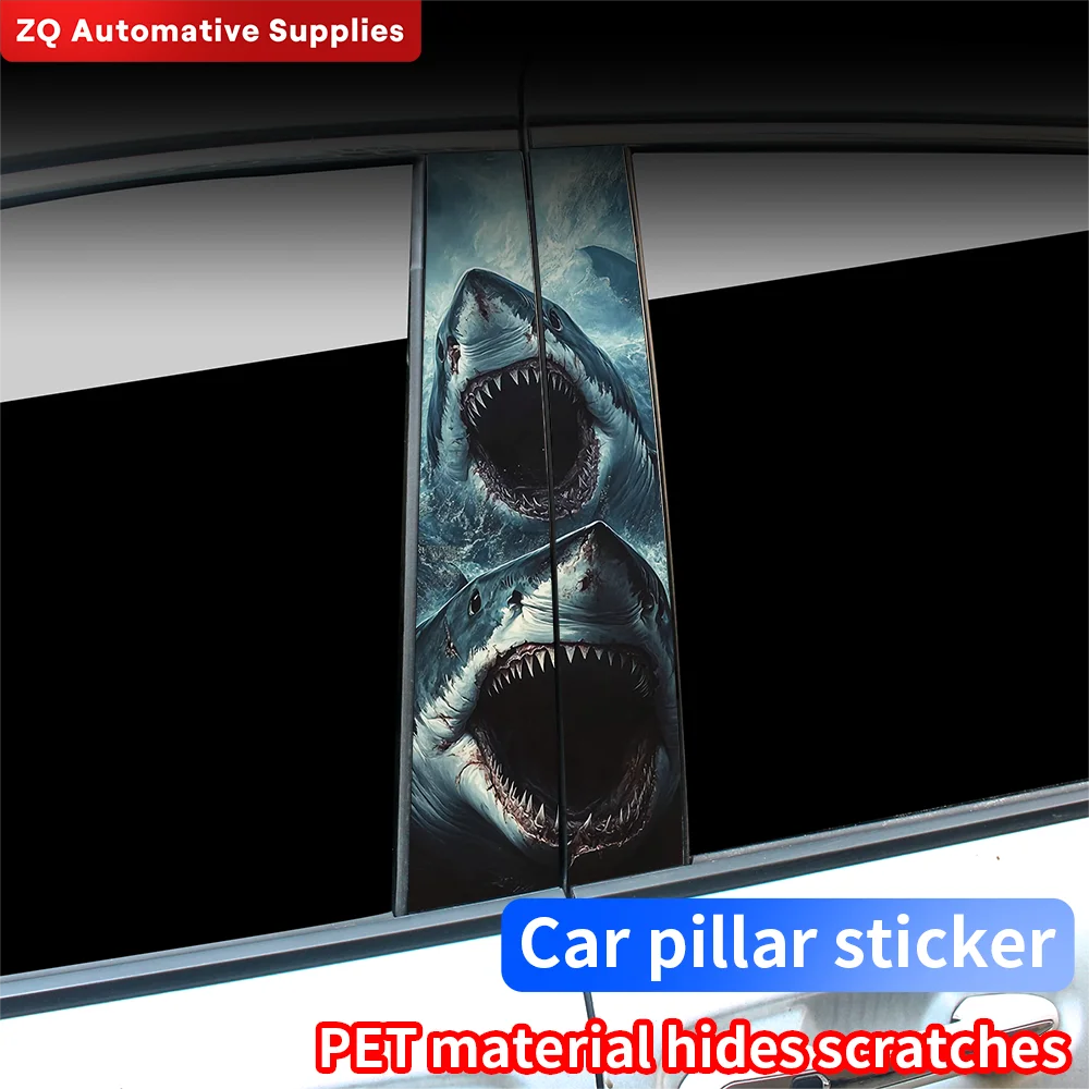 Акула Мегалодон автомобильные наклейки водостойкие DIY авто B-стойка защитный