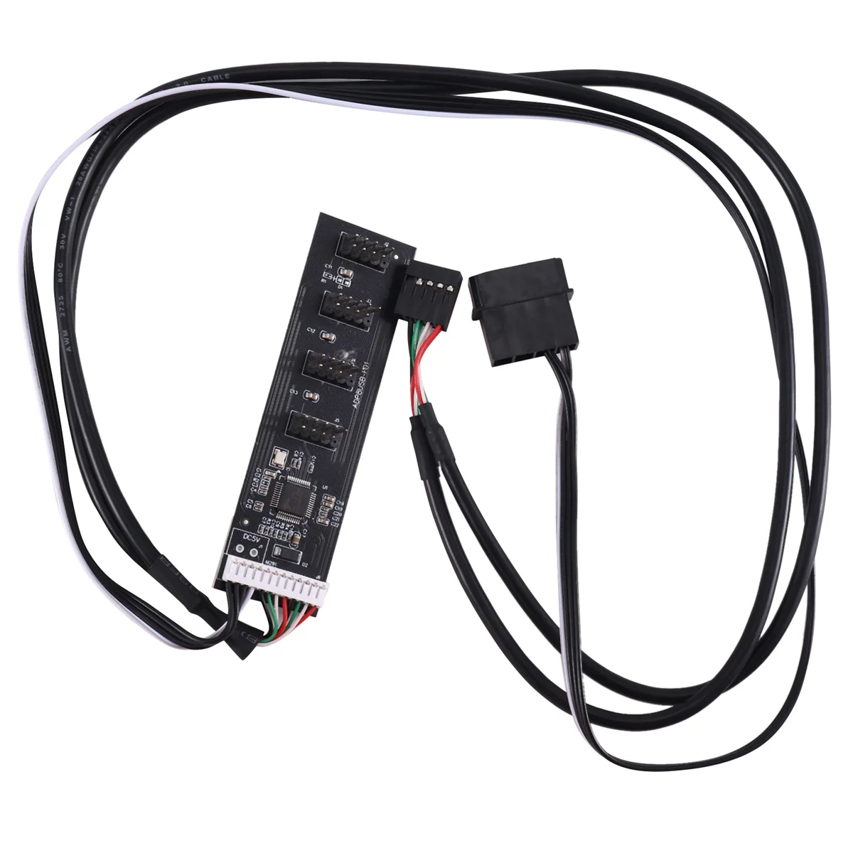 

USB 2.0 9Pin Header 1 to 4 Extension Hub Splitter Adapter Converter USB 1 to 4 Male 20cm 9-Pin Internal Cable Mainboard