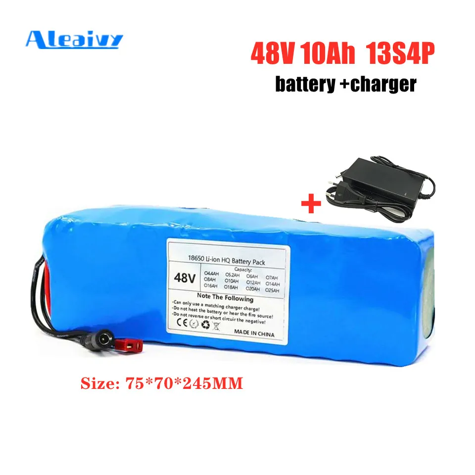 Аккумуляторная батарея 13S4P, 10 Ач, 18650, 48 В, 10000 мАч, 500 Вт