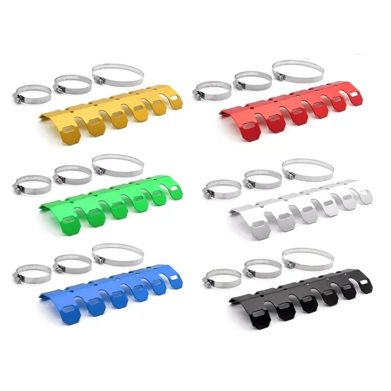 

Universal Motorcycle Exhaust Muffler Pipe Protector Heat Shield Cover Professional Refit Accessories 6 colors W91F
