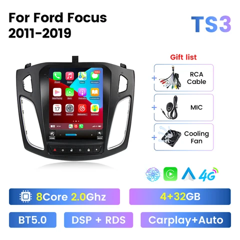 Автомагнитола MEKEDE для Ford Focus 3 Mk 3 2011-2019, Android, GPS-навигация, стерео, мультимедийный плеер 2DIN Carplay