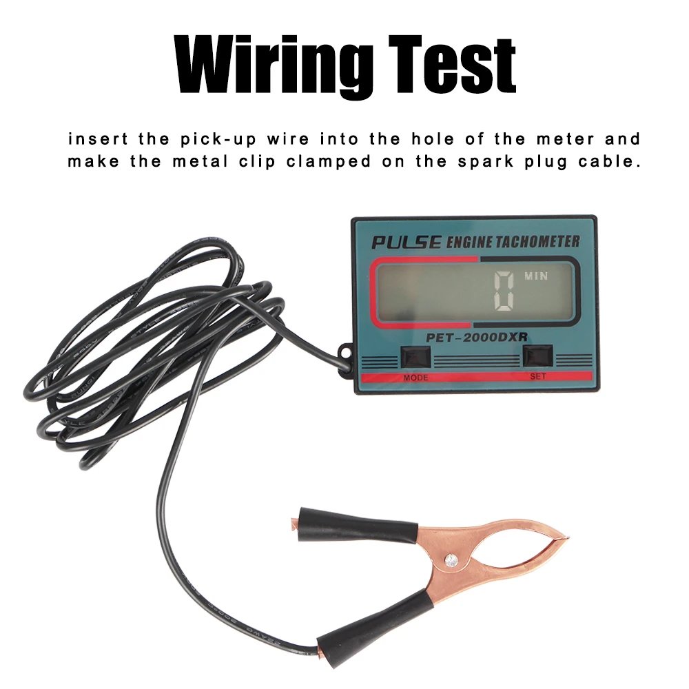 Тахометр цифровой для мотоцикла квадроцикла газонокосилки 100 такта 30000-2/4 об/мин