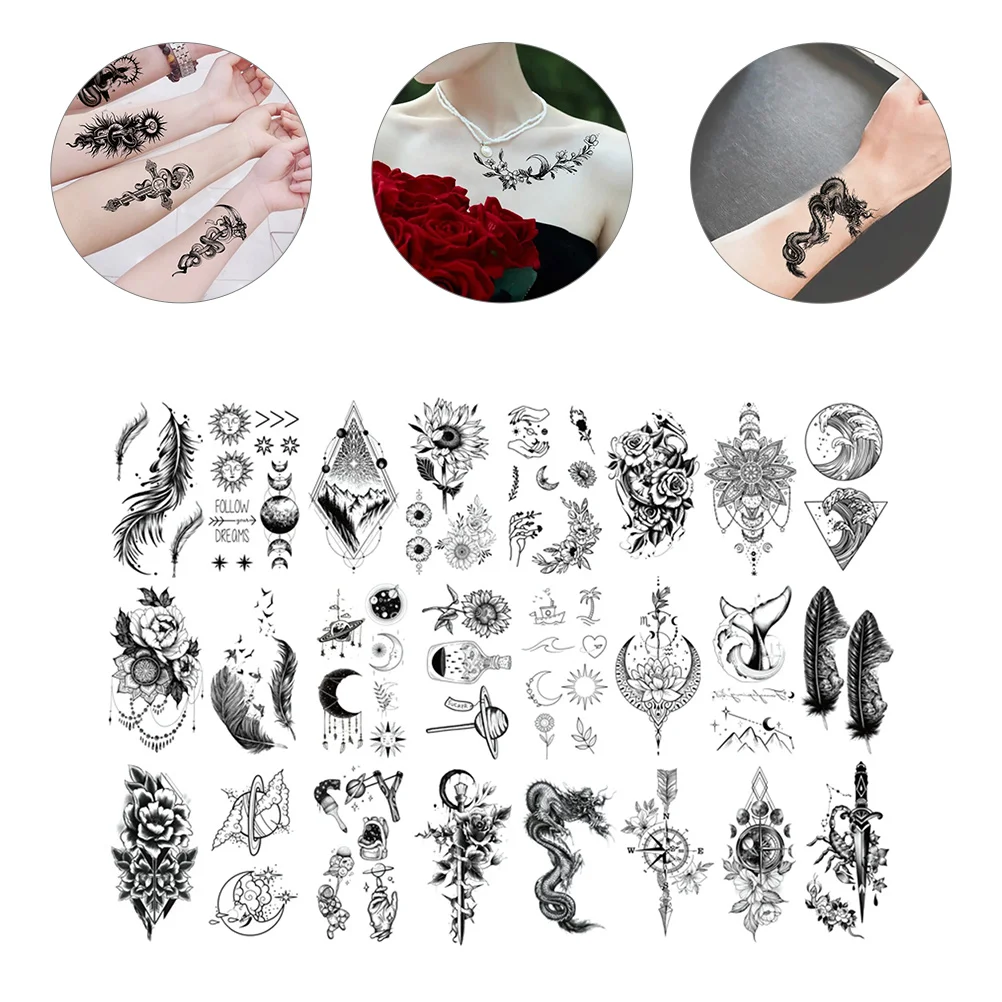 

40 Sheets Temporary Shoulder Stickers Full Body Decals Stickers