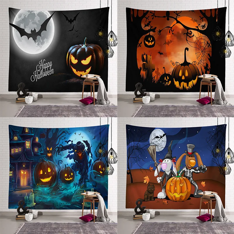 

Home decoration halloween tapestry ghost festival party decoration tapestry hanging painting background cloth 230x180cm tapiz