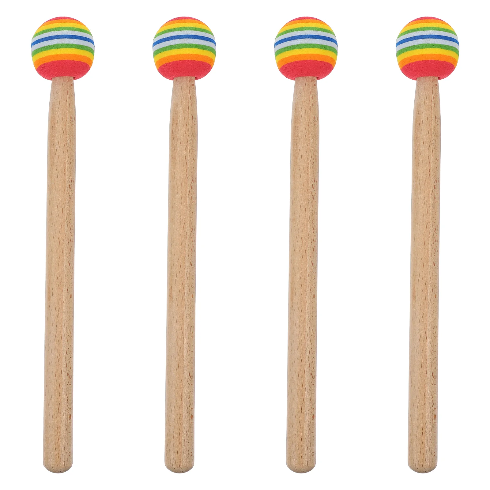 

4 Pcs Lollipop Drum Music Wood Mallets Kids Mini Toys Sticks Instrument Parts Percussion Wooden Gadget Child Accessories Drums