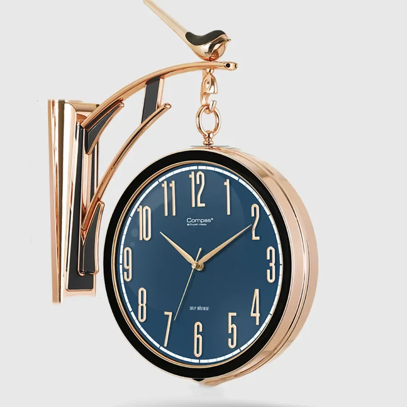 Круглые Роскошные Настенные часы современные деревянные комнатные старые