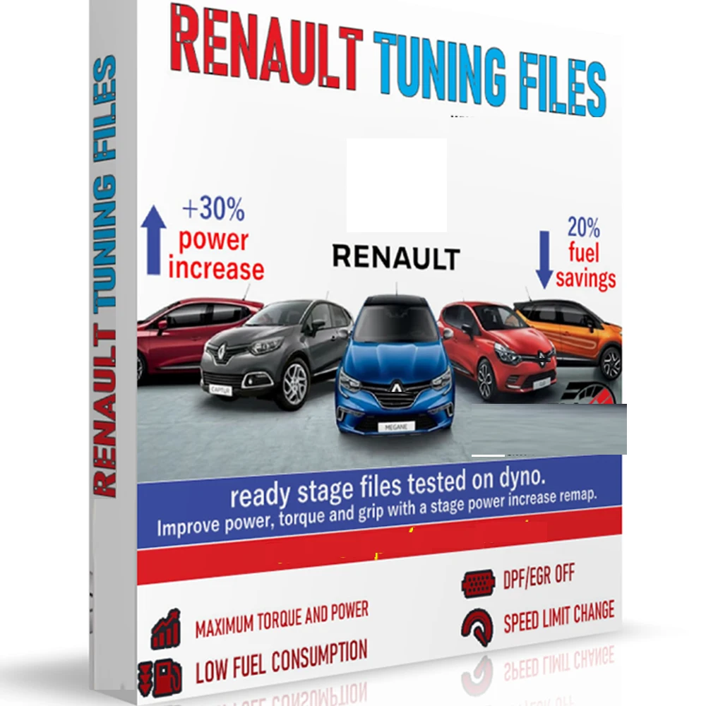 

For Renault Tuning Files [ 8.95 GB ] Ecu Files Remapping Ready for Make Remap Files. Stage1, Stage2, Dpf,egr,adblue Off