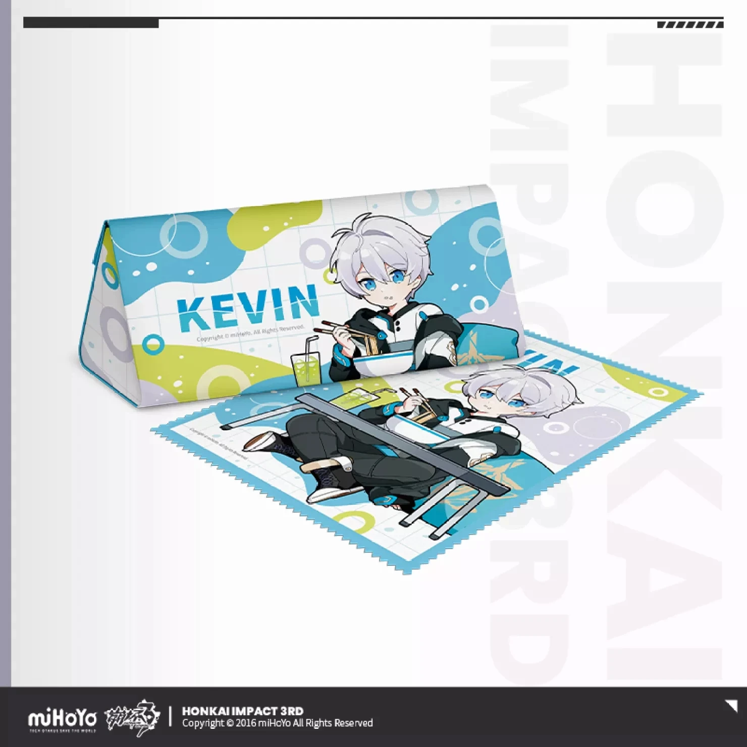 Фото 3D Game Honkai Impact 3 Theme очки в стиле Стиле косплей чехол Кевин Элисия мультфильм PU Box 100% полиэстер Салфетка аниме Канцелярские Товары для детей Под... №4