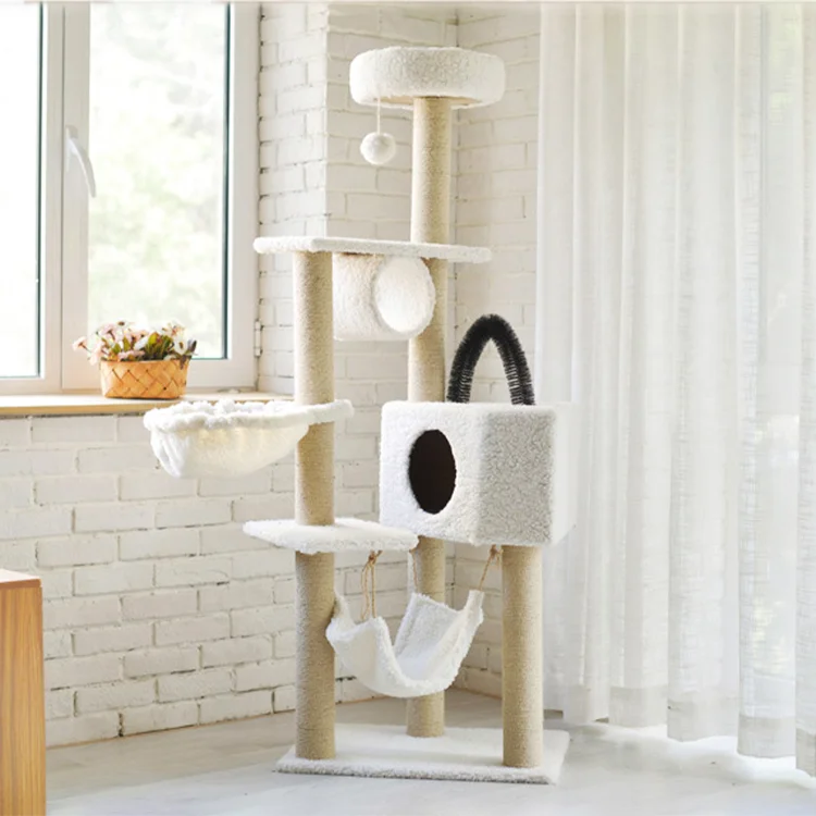 

Sisal cat climbing frame cat litter cat tree cat shelf cat climbing post cat jumping platform fun feather large climbing frame