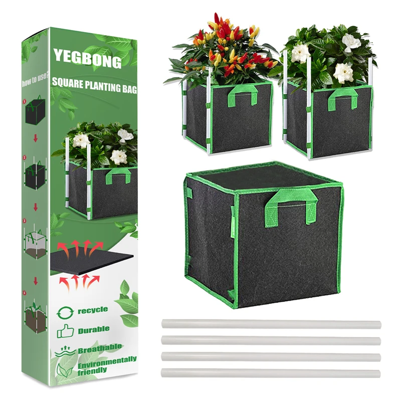 

Plant Grow Bags Nonwoven Fabric Garden Potato Pot Greenhouse Flower Vegetable Growing Bags Breathable Seedling Container