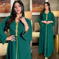 elegant lady islamic clothing abaya dubai turkey muslim hooded dress women moroccan caftan 2022 eid mubarak djellaba femme