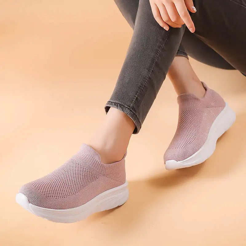 

Кроссовки Sneakerses, спортивная женская обувь для бега с высокой подошвой, летняя спортивная обувь, дышащие кроссовки, Женская зимняя спортивна...