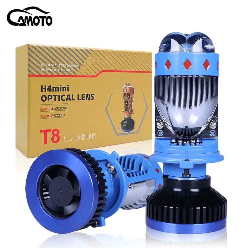 

CAMOTO Высокая Мощность H4 светодиодный Canbus мини-объектив проектора H4/9003/HB2 дальний/ближний свет 140 Вт лампы для автомобильных фар лм комплект для преобразования