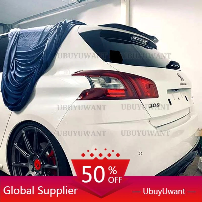 

Крышка спойлера UBUYUWANT для PEUGEOT 308 II GTI, глянцевый черный мини-спойлер из АБС-пластика для автомобилей, заднее крыло крыши для PEUGEOT 308 II GTI