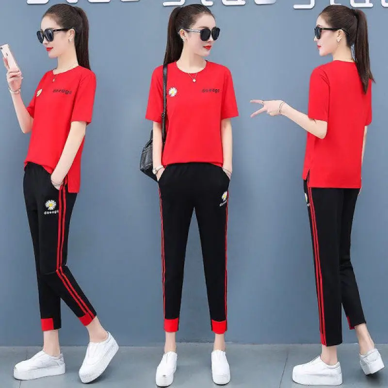 Женский комплект из 2 предметов с принтом маргаритки |