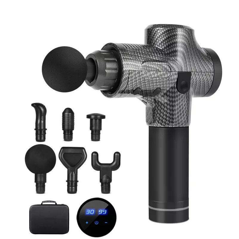 

Massage Gun Deep Body Massager Muscle Pain Relief Exercising Body Relaxation Slimming Shaping Fitness Therapy Gun Portable Bag