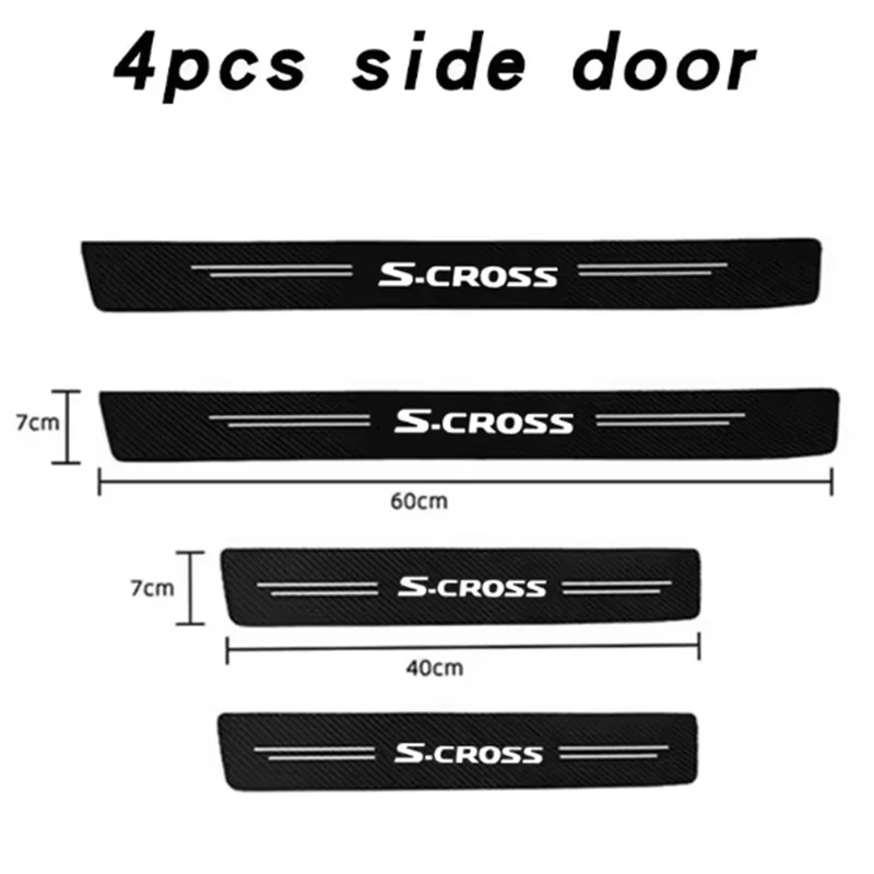 

Защитная пленка для порога автомобиля из углеродного волокна, водонепроницаемая автомобильная наклейка для Suzuki SX4 S-CROSS S Cross 2014-2018 2019 2020