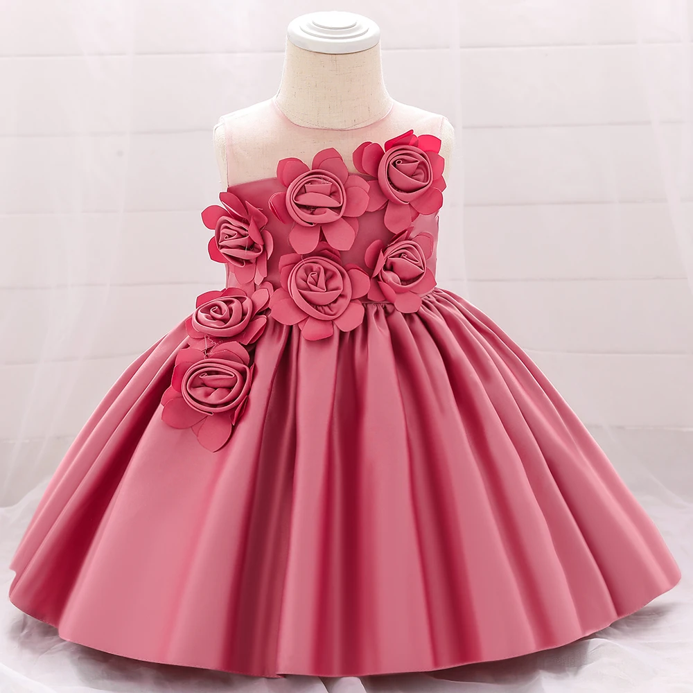 

Wedding Flower First Celebration Girls Dress Birthday Christening Princess Baby Girl Dress Evening Party Gown Dresses L5068XZ