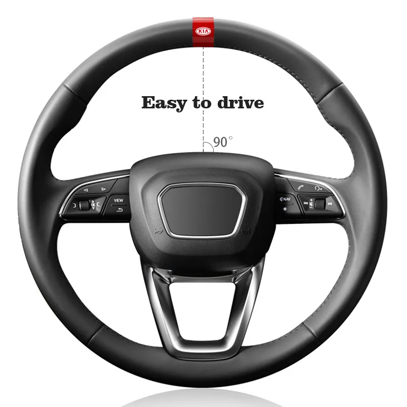 Автомобильный значок красный цвет наклейки на рулевое колесо аксессуары для Kia Rio