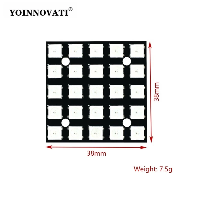 Светодиодная матрица WS2812 5050 RGB 8x8 для Arduino, модель WS2812B, 8*8, 4, 16, 25, 64-битная, полноцветная, 5050 RGB LED панель-лампа (art.: 3920dbd81fa8b) - 3920dbd81fa8b