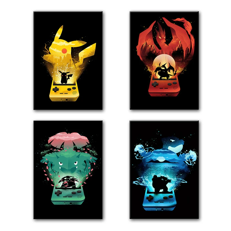 

Modern Games Anime Pokemon Poster Cartoon Art Canvas Painting Wall Art Children Living Room Home Decoration Pictures Cuadros