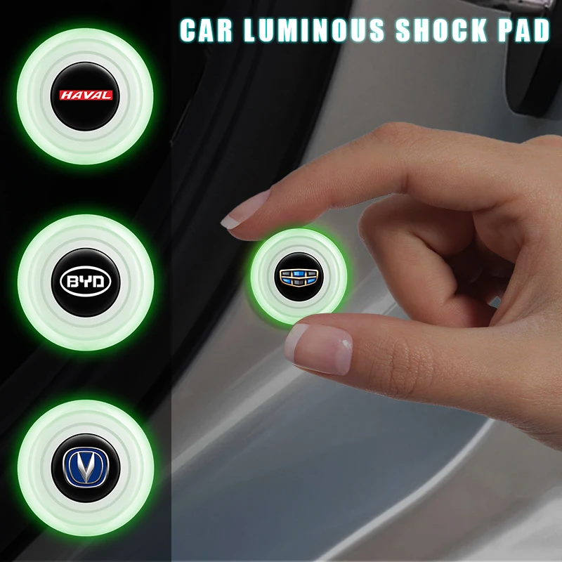 

4pcs Car Door Luminous Silicone Shock Pad Sticker for Acura Csx Mdx Integra Dc2 Rsx Rdx Tl Mdx Emblem NSX ILX TLX Accessories