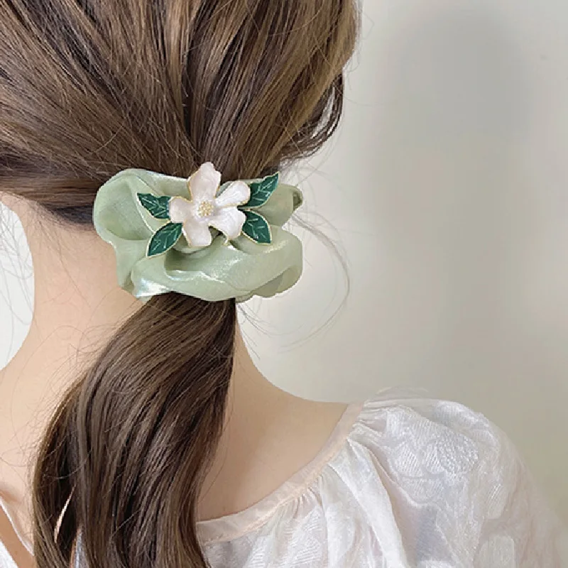 

Hair Scrunchies for Women Girls Sweet Chiffon Organza Elastic Hair Bands Solid Color Headband Hair Tie Ponytail Holder Accessory