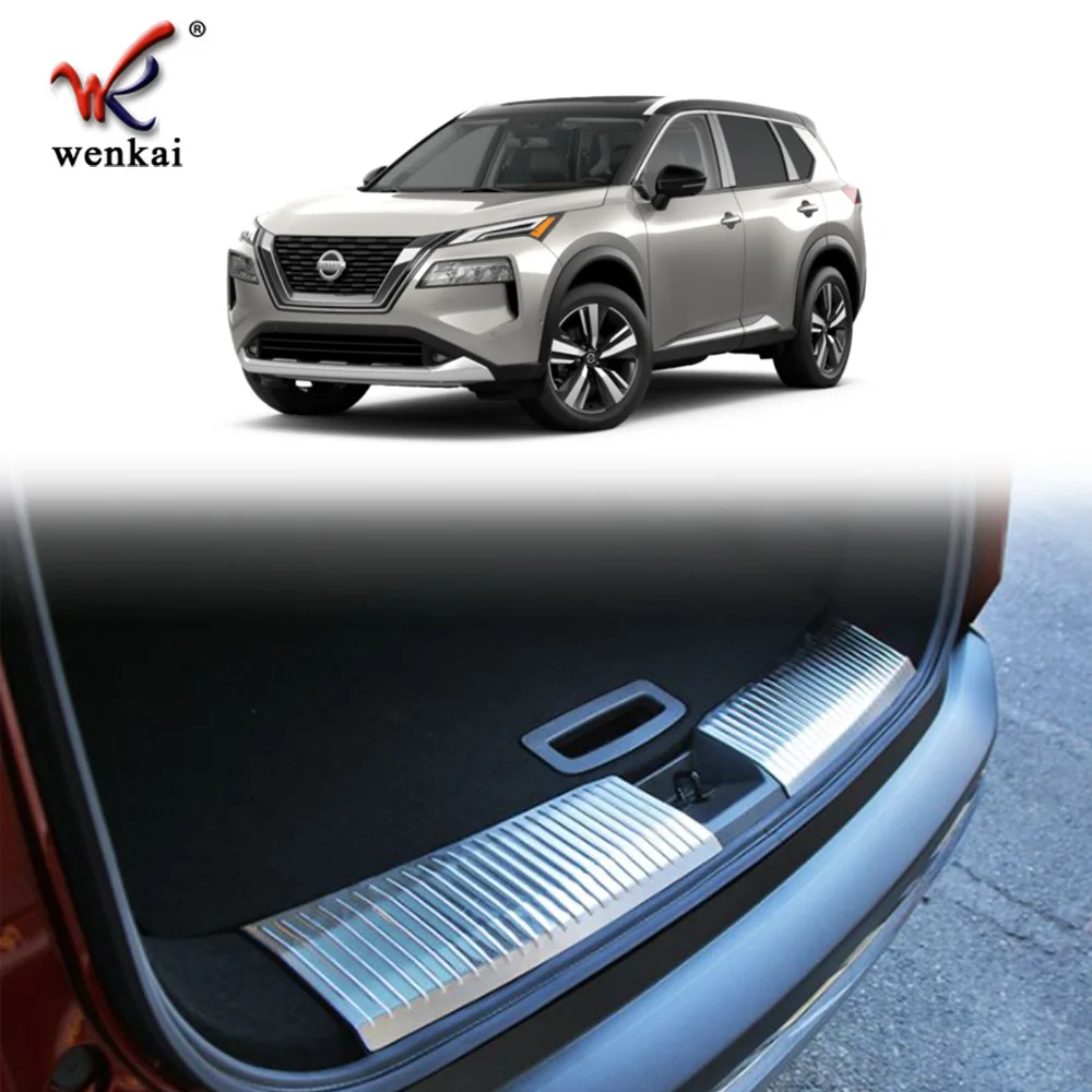 

Rear Bumper Protector Interior Door Sill Cover Trim 2PCS For Nissan X-Trail X Trail / Rogue T33 2021 2022 Modification Accessory